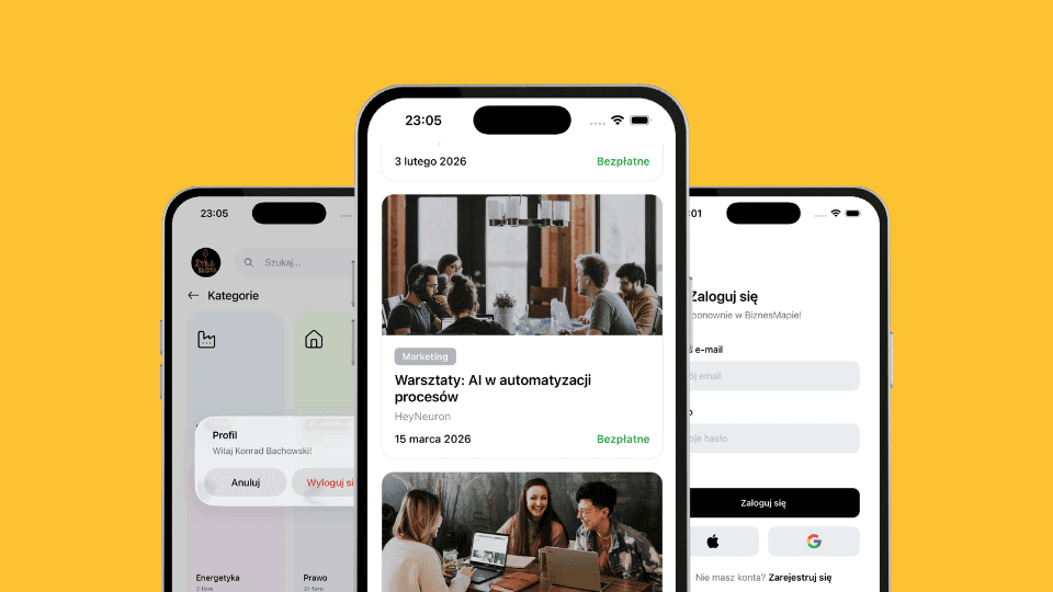 Biznes Mapa - aplicativo móvel de networking B2B (iOS + Android)