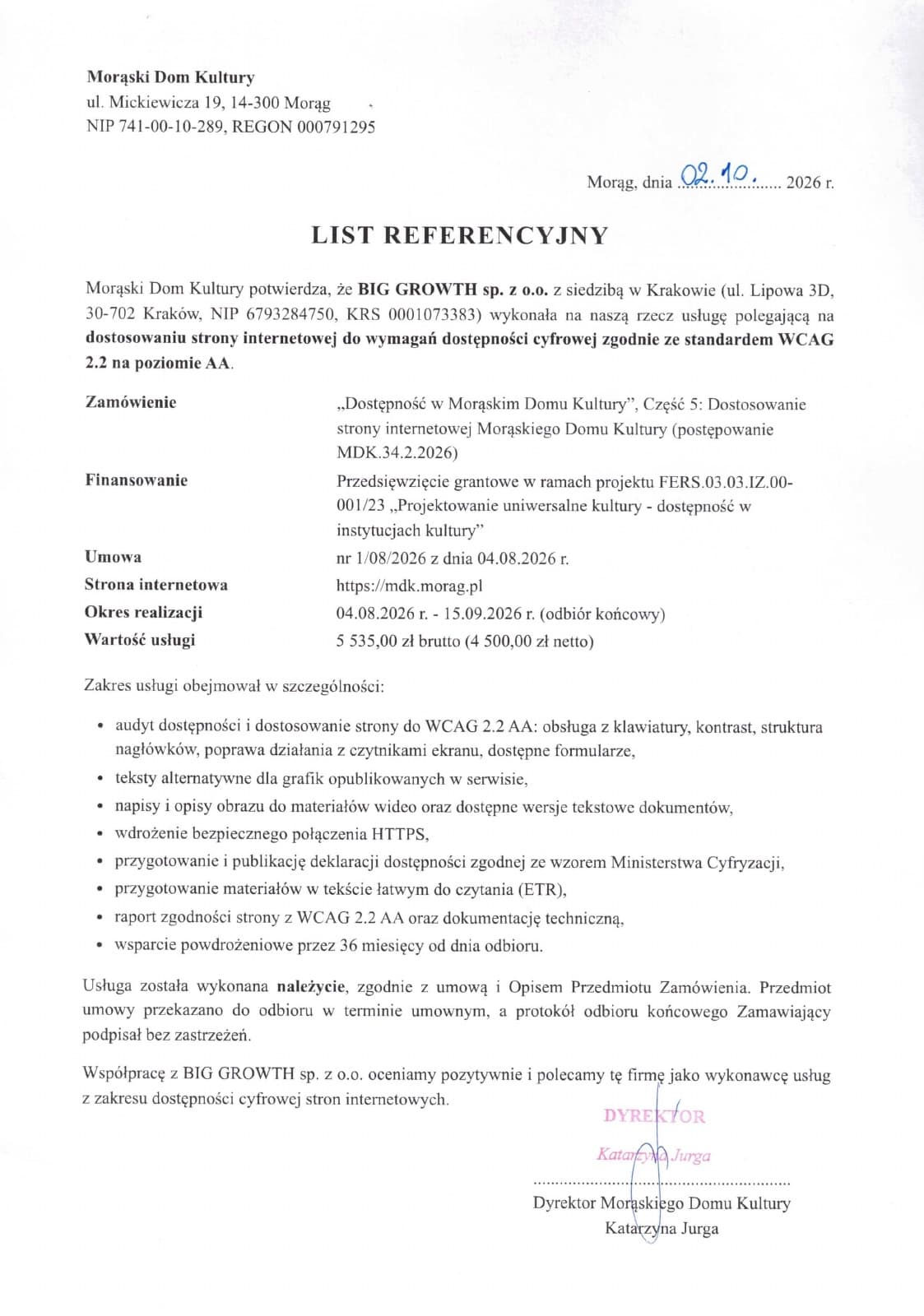 Références — Morąski Dom Kultury