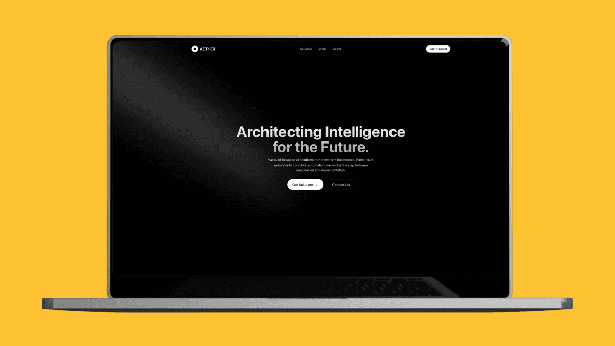 Premium brand i strona dla firmy AI consulting