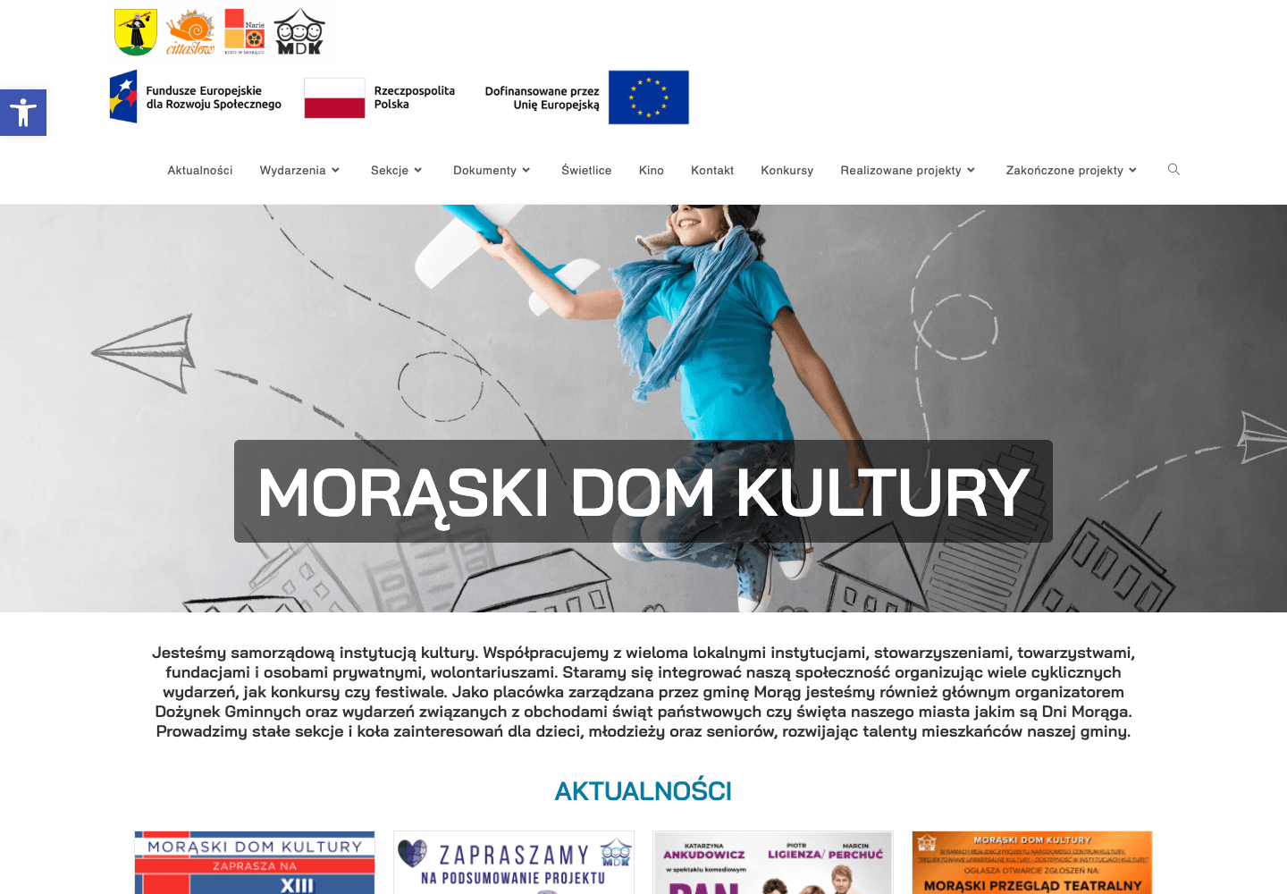 Dostępniejsza strona Morąskiego Domu Kultury