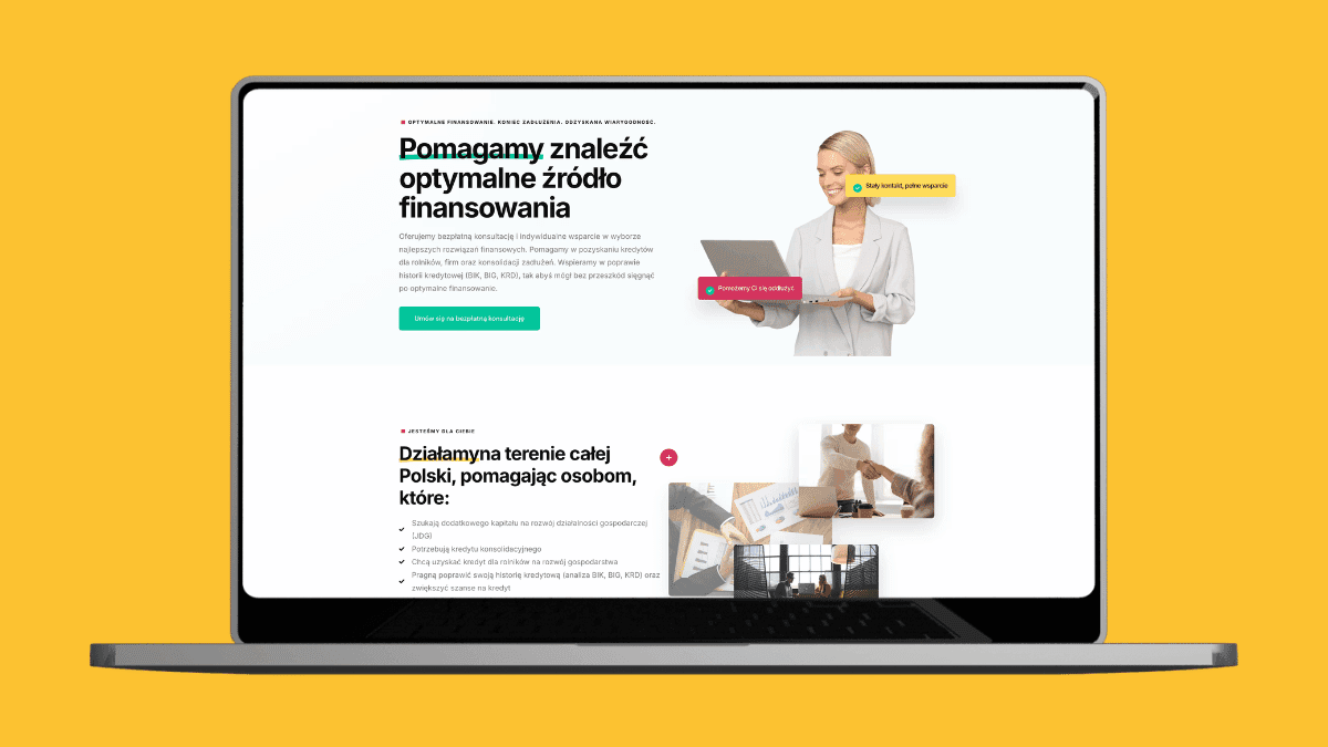 WordPress + Elementor landing page for financial advisor